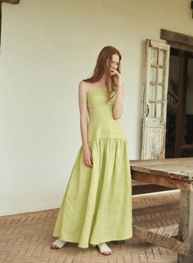 【泰国代购】设计师设计 Pleased 无袖夏天吊带露背连衣裙长裙