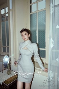 2022秋冬系列 Kirakiram 设计师设计 珍珠名媛连衣裙 品牌授权