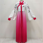 民族古装 戏剧戏曲新款 春香传越剧黄梅戏戏服演出服装 式 花旦绣花款