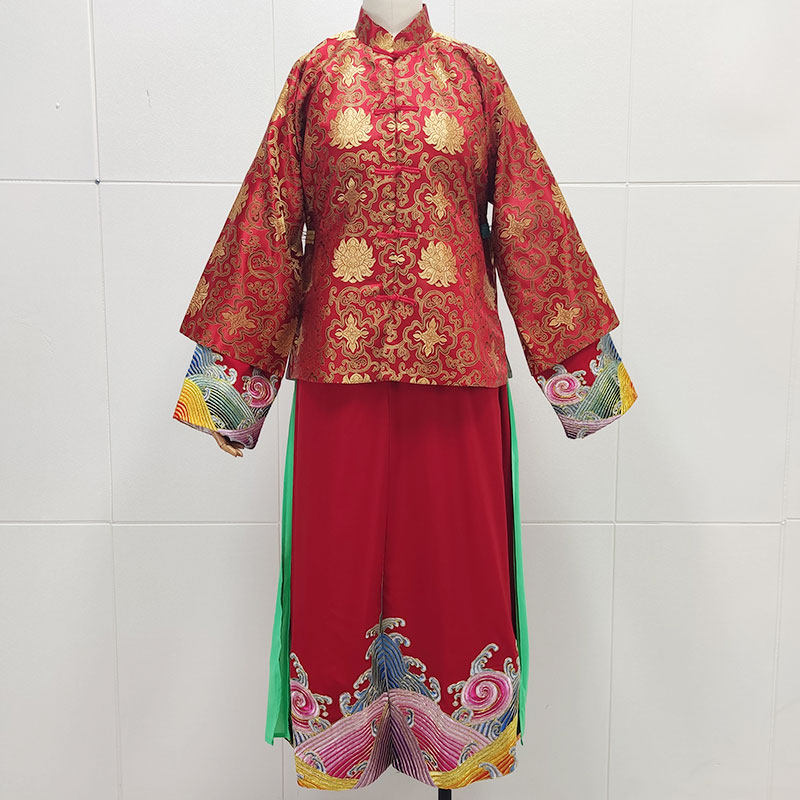 戏剧一缕麻呆大戏服越剧绣花剧团团体学生唱戏表演出有整部戏服装