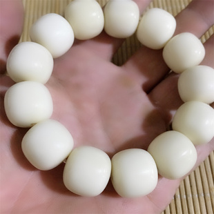 天然象牙果老型手串老型珠佛珠 牙果单圈手链老型桶珠 手串男