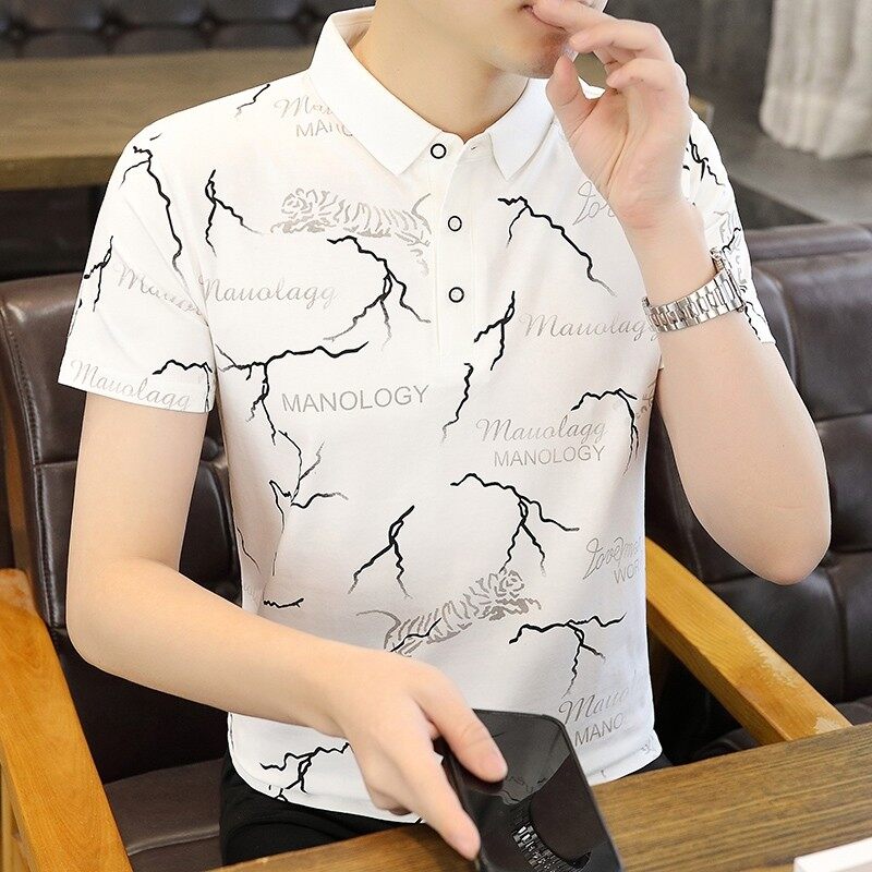 25018-P35春季休闲时尚T恤男短袖打底衫商务休闲修身短袖POLO衫，男装T恤，电商D310（原电商305）