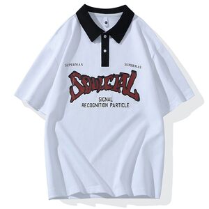 25066-特P40夏季休闲时尚T恤男短袖打底衫学生宽松翻领短袖POLO衫图片