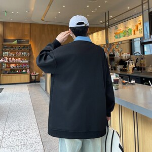 84206-P50潮流卫衣男初中高中学生春装帅气POLO衫青少年大童男装图片
