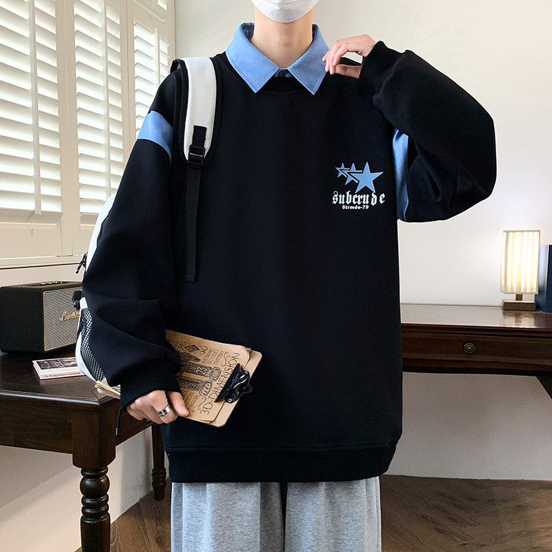 84205-特P50年春秋新款翻领卫衣男休闲T恤打底衫,男装卫衣,电商D310（原电商305）
