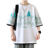 25158-特P40夏季休闲时尚T恤男短袖打底衫青少年潮牌印花T恤，男装T恤，电商D310（原电商305）