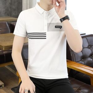 25052-特P35春季休闲时尚T恤男短袖打底衫商务休闲修身短袖POLO衫,衣服搭配黑色半身裙子图片