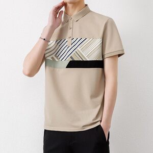 25039-特P35 夏季休闲时尚T恤男短袖打底衫休闲翻领短袖polo衫男图片