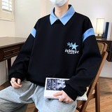 84205-特P50年春秋新款翻领卫衣男休闲T恤打底衫，男装卫衣，电商D310（原电商305）