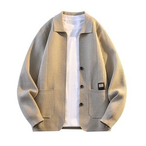 M3895-P65开衫外套男2025春秋新款针织高级感毛衣休闲痞帅男图片