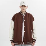 光板二开JK602特P50撞色拼接棒球服外套男潮牌宽松情侣休闲夹克，男装夹克，电商D310（原电商305）