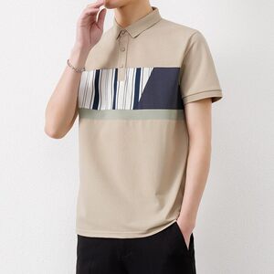 25033-特P35 夏季休闲时尚T恤男短袖打底衫 休闲翻领短袖polo衫男图片