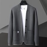 83855-特P60春季休闲时尚毛衣外套男长袖开衫轻熟风商务休闲外套，男装针织衫/毛衣，电商D310（原电商305）