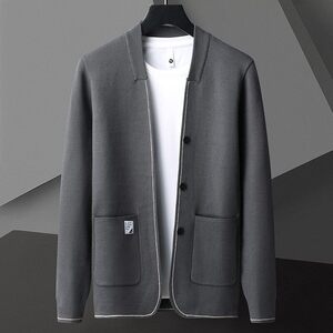 83855-特P60 春季休闲时尚毛衣外套男长袖开衫轻熟风商务休闲外套图片