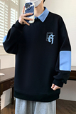84201-特P50春秋新款翻领卫衣男休闲字母印花T恤打底衫，男装卫衣，电商D310（原电商305）