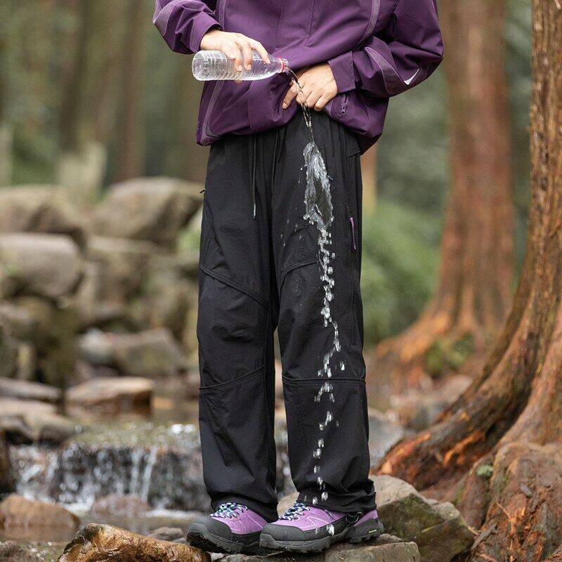 GENIOLAMODE户外运动登山工装冲锋裤子男士2025秋季宽松直筒休闲,男装休闲裤,电商D310（原电商305）