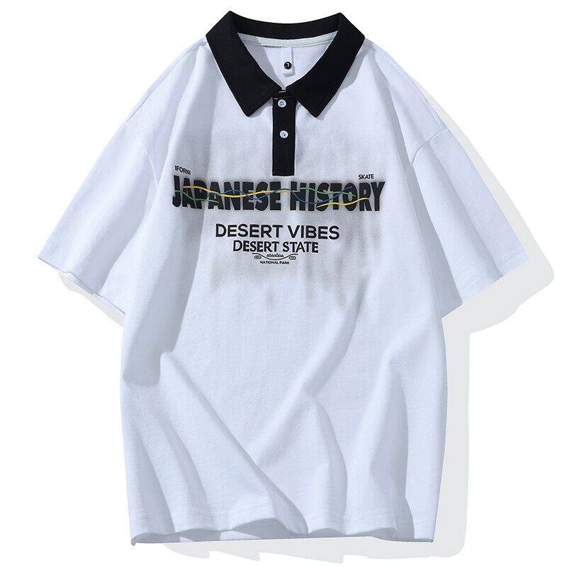 25061-特P40夏季休闲时尚T恤男短袖打底衫学生宽松翻领短袖POLO衫图片