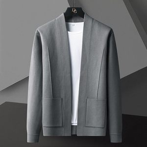 78813-P80春季休闲时尚毛衣外套男长袖开衫轻熟风商务休闲外套图片
