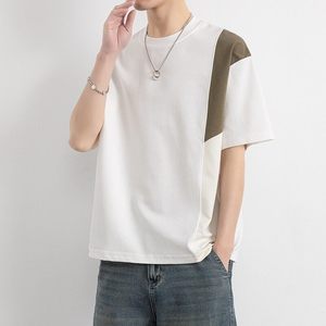 85165-特P55男高克重短袖T恤重磅厚款宽松潮牌圆领打底衫