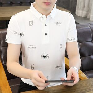 25013-P35春季休闲时尚T恤男短袖打底衫商务休闲修身翻领POLO衫图片