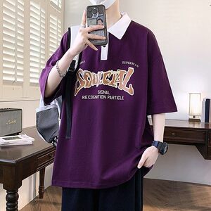 25066-特P40夏季休闲时尚T恤男短袖打底衫青少年翻领短袖polo衫图片
