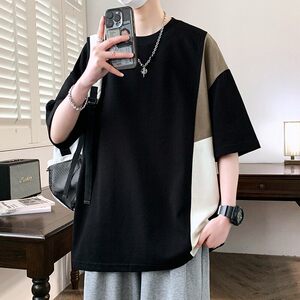 85165-特P55 夏季百搭情侣宽松T恤打底衫男女短袖潮重磅潮牌图片