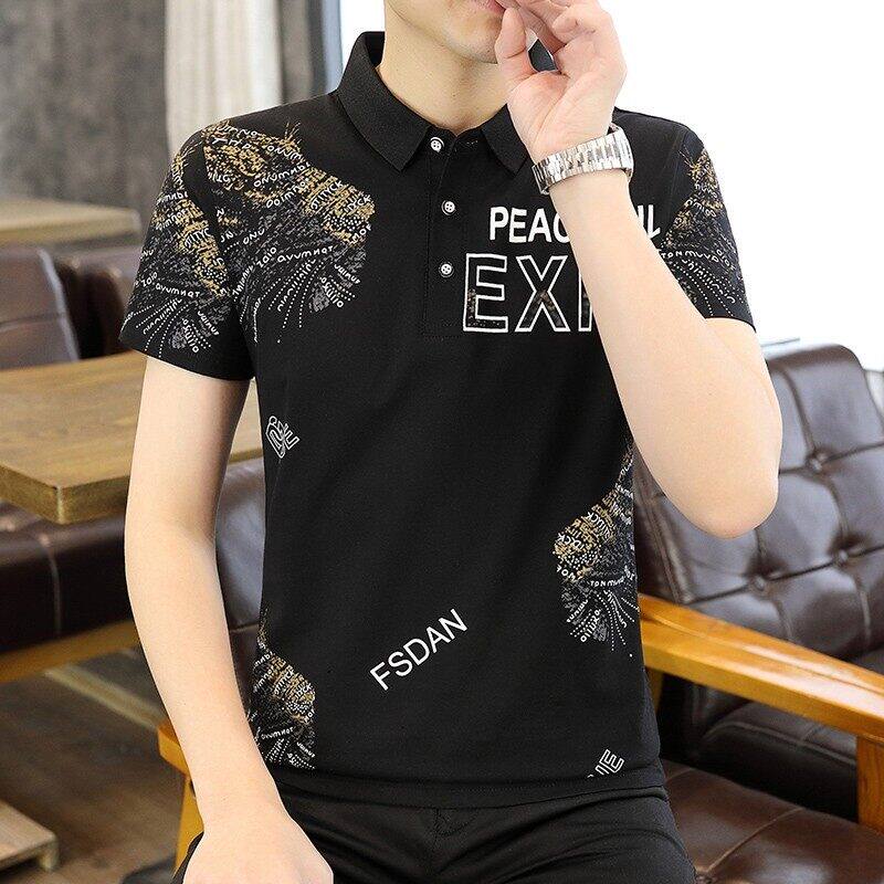 25004-P35 春季休闲时尚T恤男短袖打底衫商务休闲修身短袖POLO衫图片