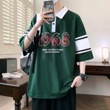 25062-特P40夏季休闲时尚T恤男短袖打底衫青少年翻领短袖polo衫，男装T恤，电商D310（原电商305）