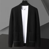 83807-P75春季休闲时尚毛衣外套男长袖开衫轻熟风商务休闲外套，男装针织衫/毛衣，电商D310（原电商305）