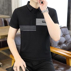 25052-特P35春季休闲时尚T恤男短袖打底衫商务休闲修身短袖POLO衫