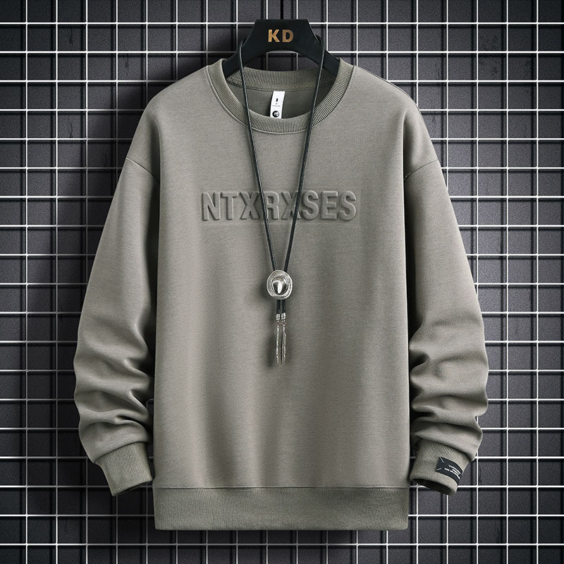 83203-P50长袖t恤男士春秋季新款潮牌ins上衣服薄款秋装潮流卫衣图片