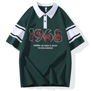 25062-特P40夏季休闲时尚T恤男短袖打底衫学生宽松翻领短袖POLO衫图片