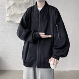 JK088-P75飞行员夹克男棒球领个性拉链口袋宽松上衣外套，男装夹克，电商D310（原电商305）