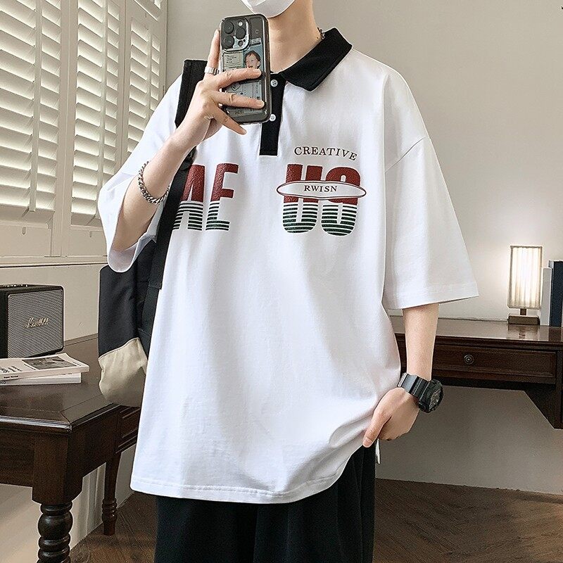25065-特P40夏季休闲时尚T恤男短袖打底衫青少年翻领短袖polo衫图片