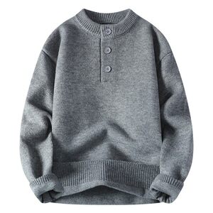 76313-特P70秋冬新款休闲亨利领毛衣外套男加厚针织打底衫图片