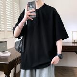 25067-特P50夏季休闲时尚T恤男短袖打底衫宽松立领打底衫，男装T恤，电商D310（原电商305）