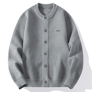 84890-特P75针织开衫男士韩系休闲纯色简约宽松毛衣外套男春秋