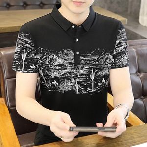 25006-P35春季休闲时尚T恤男短袖打底衫商务休闲修身短袖POLO衫图片
