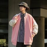 光板二开JK602特P50棒球服外套男春秋款潮牌宽松情侣装夹克上衣，男装夹克，电商D310（原电商305）