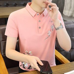 25029-P35春季休闲时尚T恤男短袖打底衫商务休闲修身短袖POLO衫图片