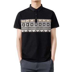 25032-特P35 夏季休闲时尚T恤男短袖打底衫 翻领短袖polo衫男图片