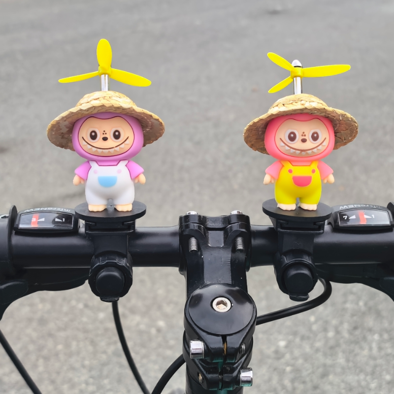 可爱拉布布公仔后视镜车载摆件公路自行车电动摩托车装饰品小挂件