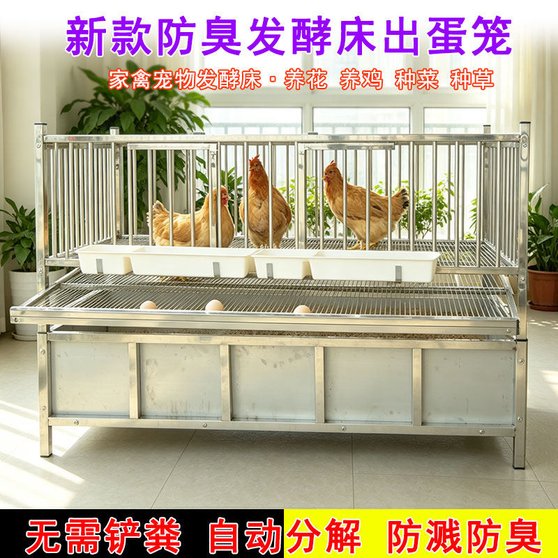 发酵床不锈钢无臭室内外养殖出蛋
