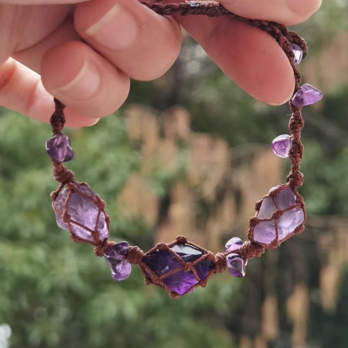 敦煌之韵 水晶手链水晶原石手链macrame编织手链编织手绳定制手绳