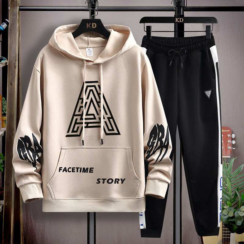 春秋季男士潮流套装连帽卫衣男大童青少年帅气运动两件套12到15岁,男装,时尚套装,淘宝优惠券,粉丝福利购,淘宝优惠卷