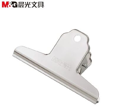 满包邮晨光文具山形票夹92637 38 39大号不锈钢夹金属铁夹票据夹
