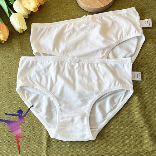 女童白色三角裤纯棉舞蹈考试专用