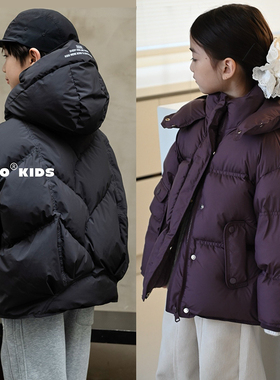 清仓牛哆哆男女中大童90白鸭绒防水防污羽绒服亲子保暖外套34302