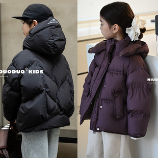 清仓牛哆哆男女中大童90白鸭绒防水防污羽绒服亲子保暖外套34302