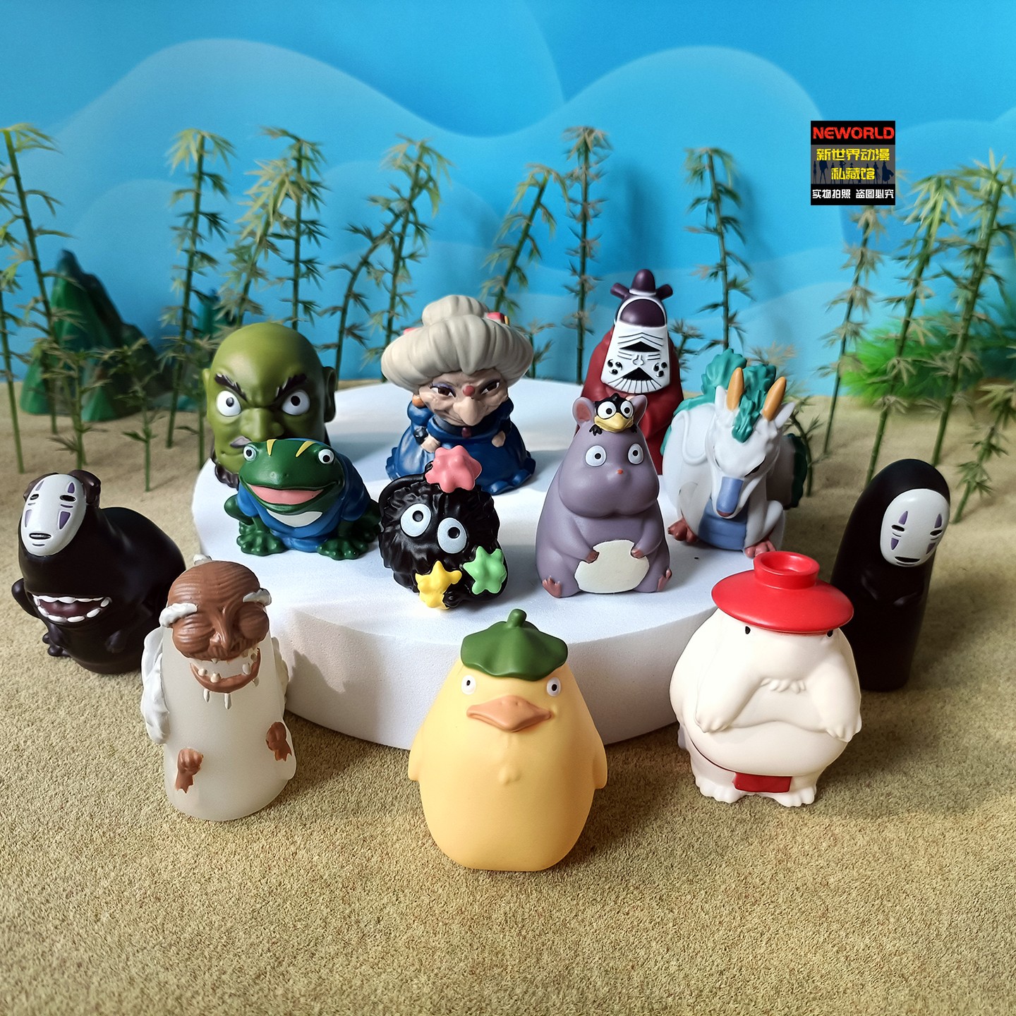 千与千寻指玩手办钱婆婆神龙无脸男青蛙河神正版盒装宫崎骏动漫